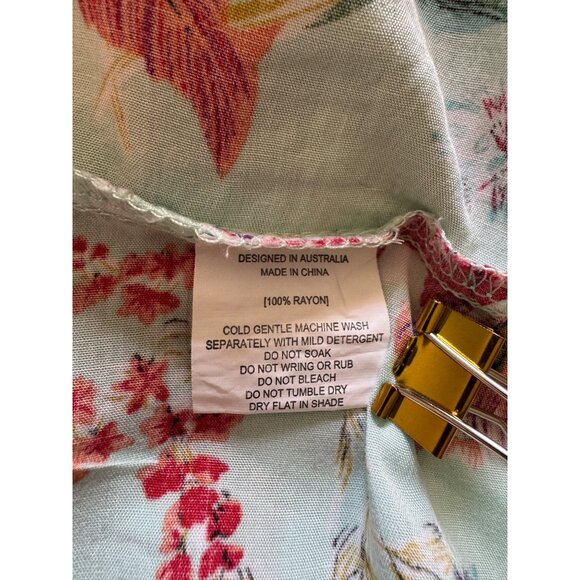 Abel the Label Dress M Floral Maxi Smocked Waist Square Neckline Anthropologie - Picture 5 of 11